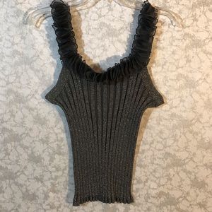 Evie brand grey with silver flecks stretchy tank